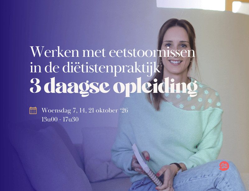 Woensdag 7, 14, 21 okt '26 13u00 - 17u30 3 daagse opleiding voor diëtisten (1)